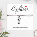 18th Birthday Stretch Beaded Bracelet & Card