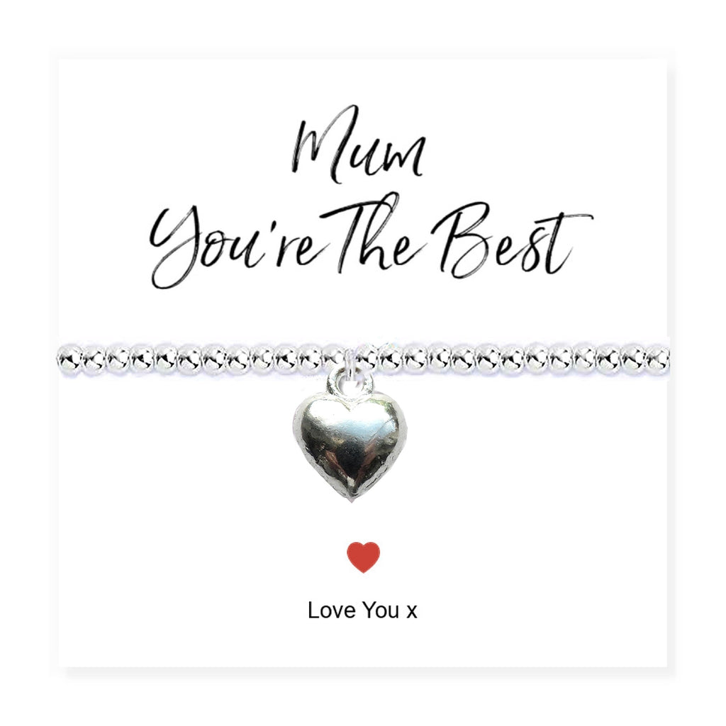 Mum You're The Best Stretch Beaded Bracelet & Gift Card