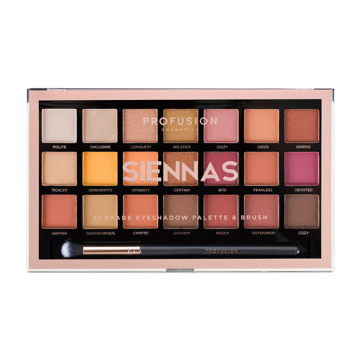 SIENNAS | 21 SHADE EYESHADOW PALETTE & BRUSH