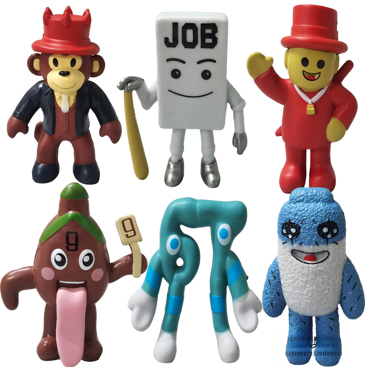 Steal a Brainrot 67 Meme Collectible Figure, Flexible Mini Character Statue (4 pieces)