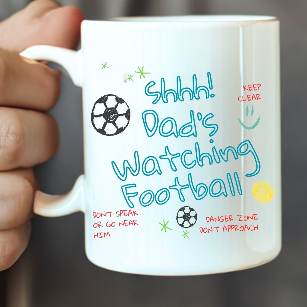 Personalised Dad's Watching Football Mug | Gift for Dad, Uncle, Friend