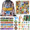 Italian Brainrot Steal a Brain Rot 136 PCS Gift Set With 24Tralalero Tralala Figurines LOMO Cards Keychains, 67 Meme backpack & More | Christmas Gifts for Meme Fans