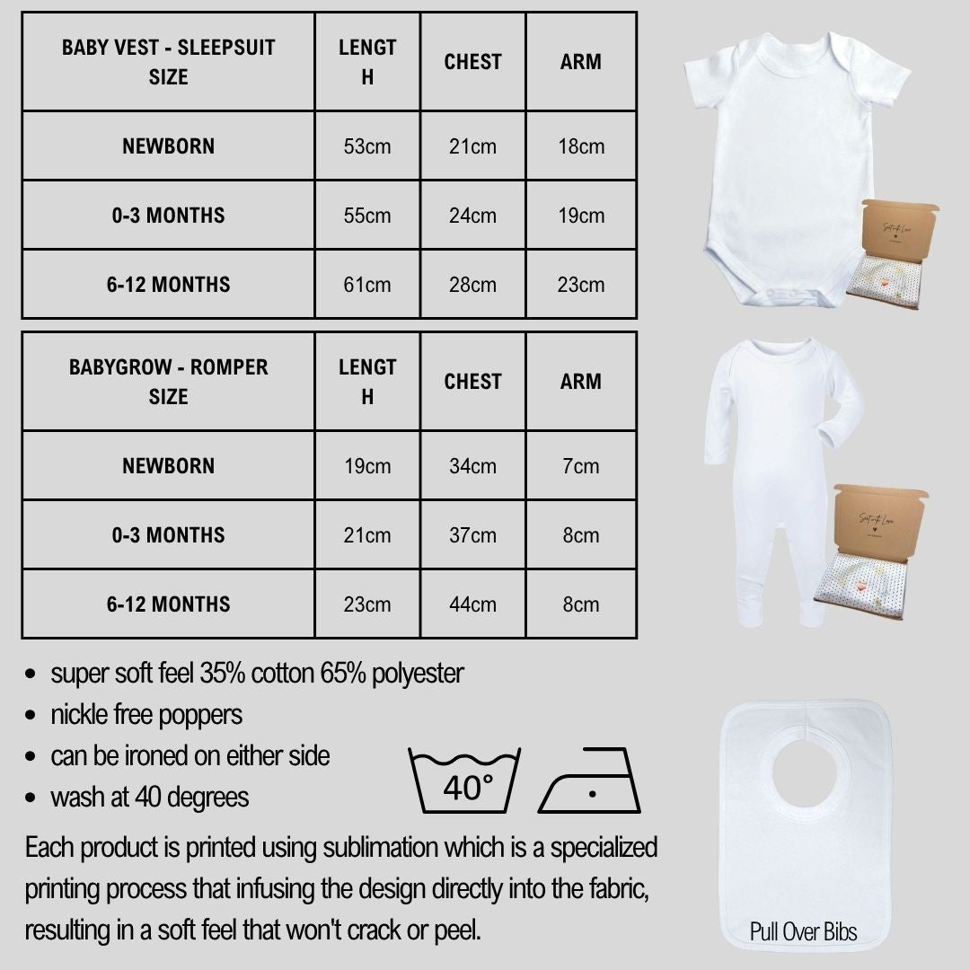 Personalised Blue Happy First Fathers Day Babygrow | Name Vest or Bib UK