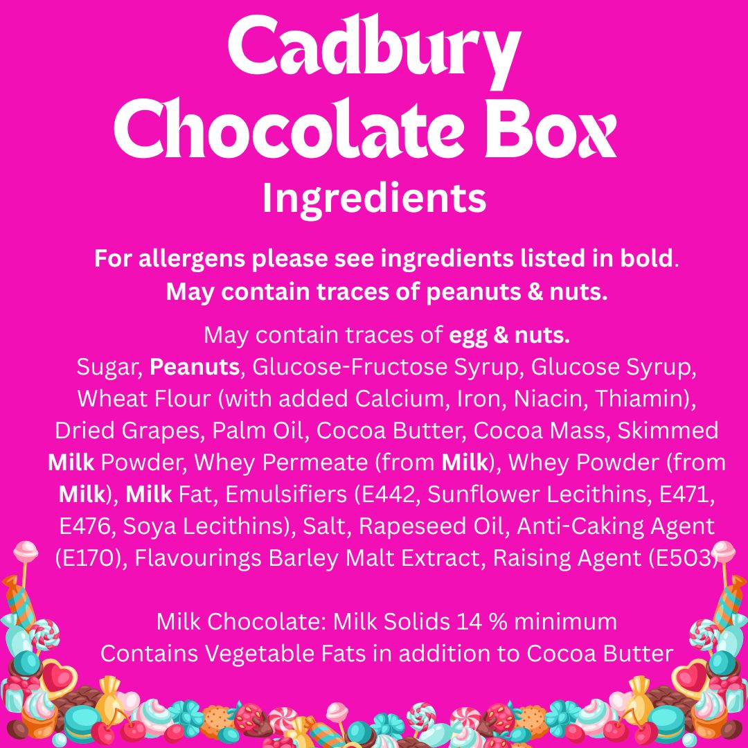 Cadbury Chocolate Variety Gift Selection Box - 19 Cadbury Chocolate Bars per box - Great Selection
