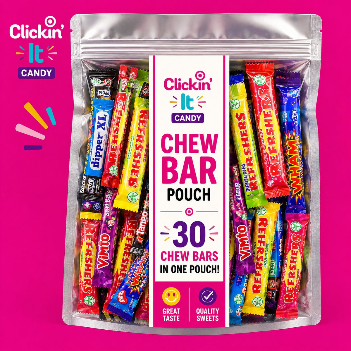 Chew Bar Pouch - 30 Chew Bars in 1 Pouch