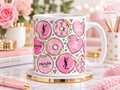 Pink Designer-Inspired Doughnut Mug | Fashion Lover Gift
