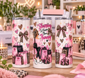 Shopping Is Cheaper Than Therapy 20oz Skinny Tumbler | Pink Leopard Shopping Lover Cup