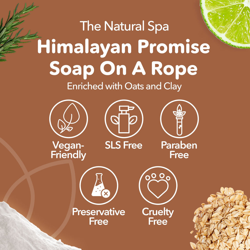 Himalayan Promise Soap Bar | Rosemary Lime & Himalayan Pink Salt Natural Handcrafted Soap | Vegan, Plastic-Free Skincare | 2 Styles Available