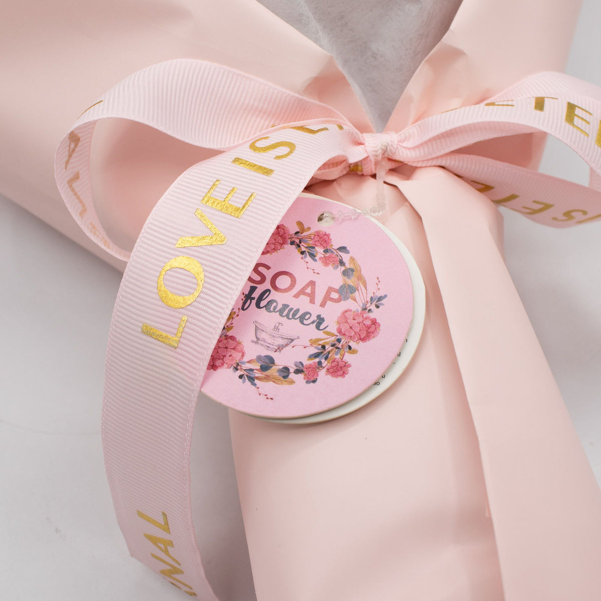 Large Pink Roses Bouquet - Love is Eternal -  Gift Card