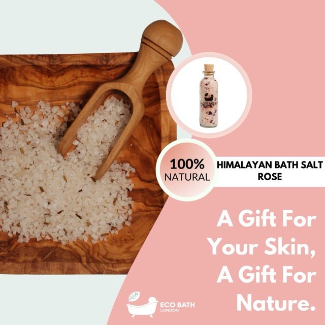 Eco Bath London Rose Himalayan Bath Salt 300g - Luxurious Rose Bath Salt Infused with Rose Petals
