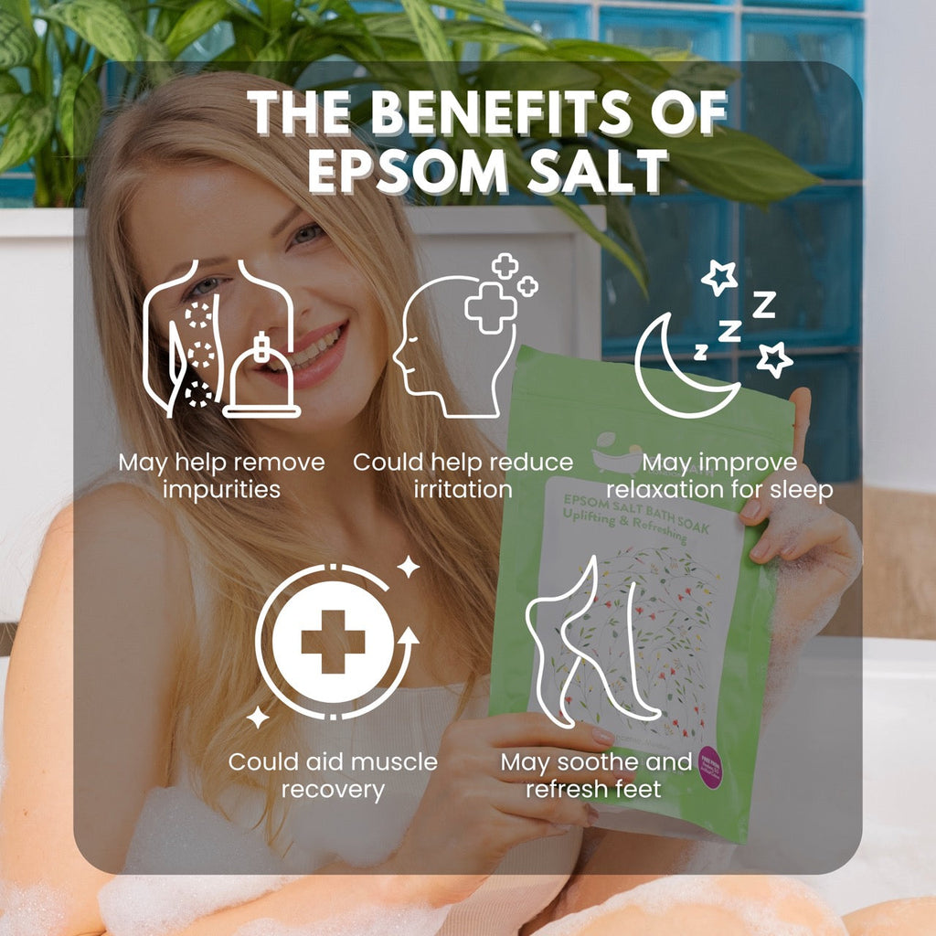 Eco Bath London Uplifting and Refreshing Epsom Salt Bath Soak Pouch | 500g & 1000g