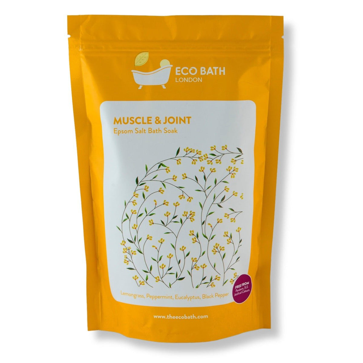 Eco Bath London Muscle and Joint Epsom Salt Bath Soak - Pouch | 500g & 1000g