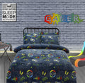 OLIVIA ROCCO Glow In The Dark Teddy Fleece Duvet Set For Kids Winter Warm Cosy Bedding