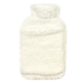 OLIVIA ROCCO Teddy Fleece Hot Water Bottle With Pocket Hand Warmer 2L Natural Rubber UK