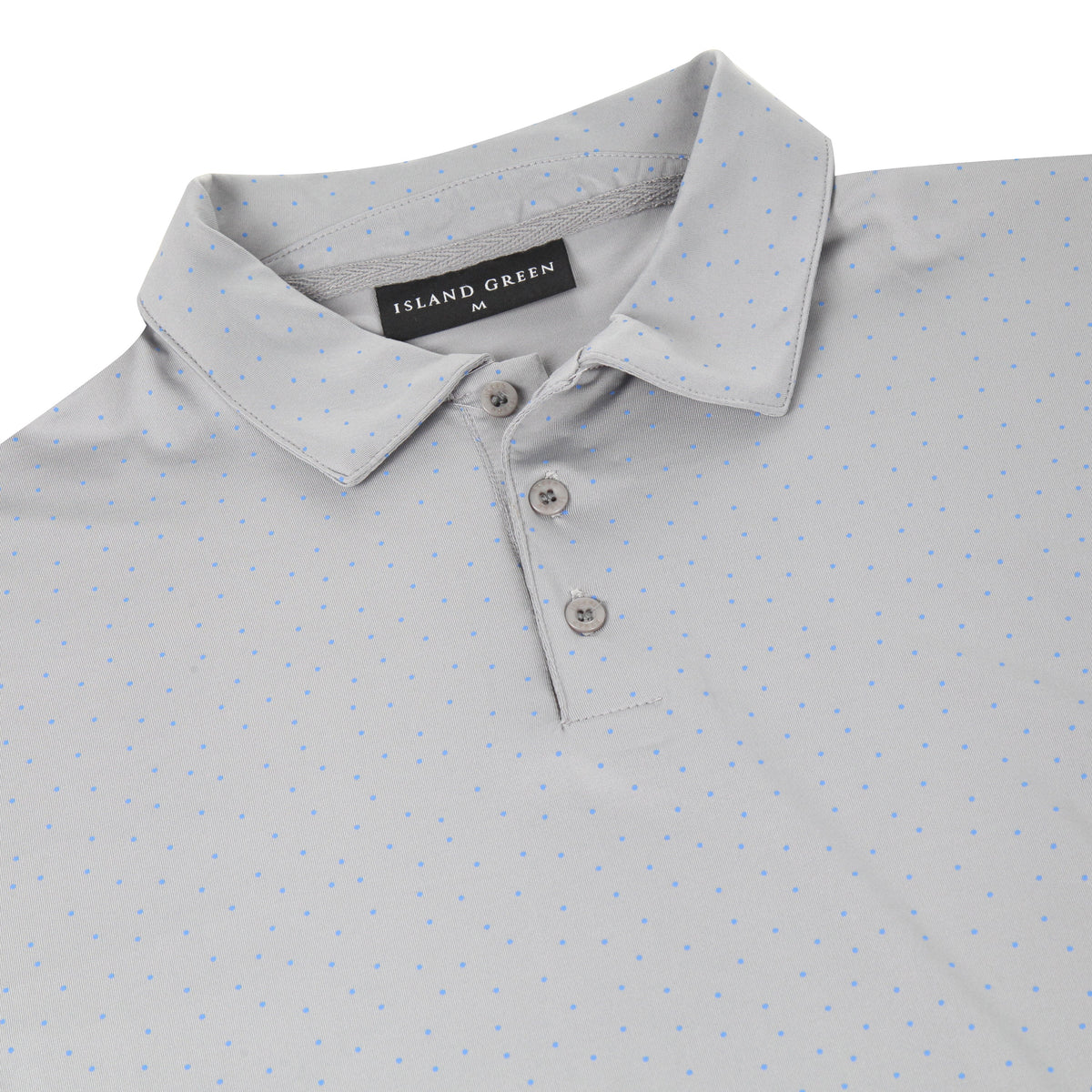 Island Green Dot Print Golf Sport Polo Shirt