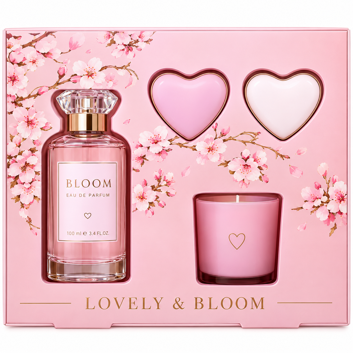 The Kind Edit Co. Calm & Relax Bathing Gift Set (Pink)