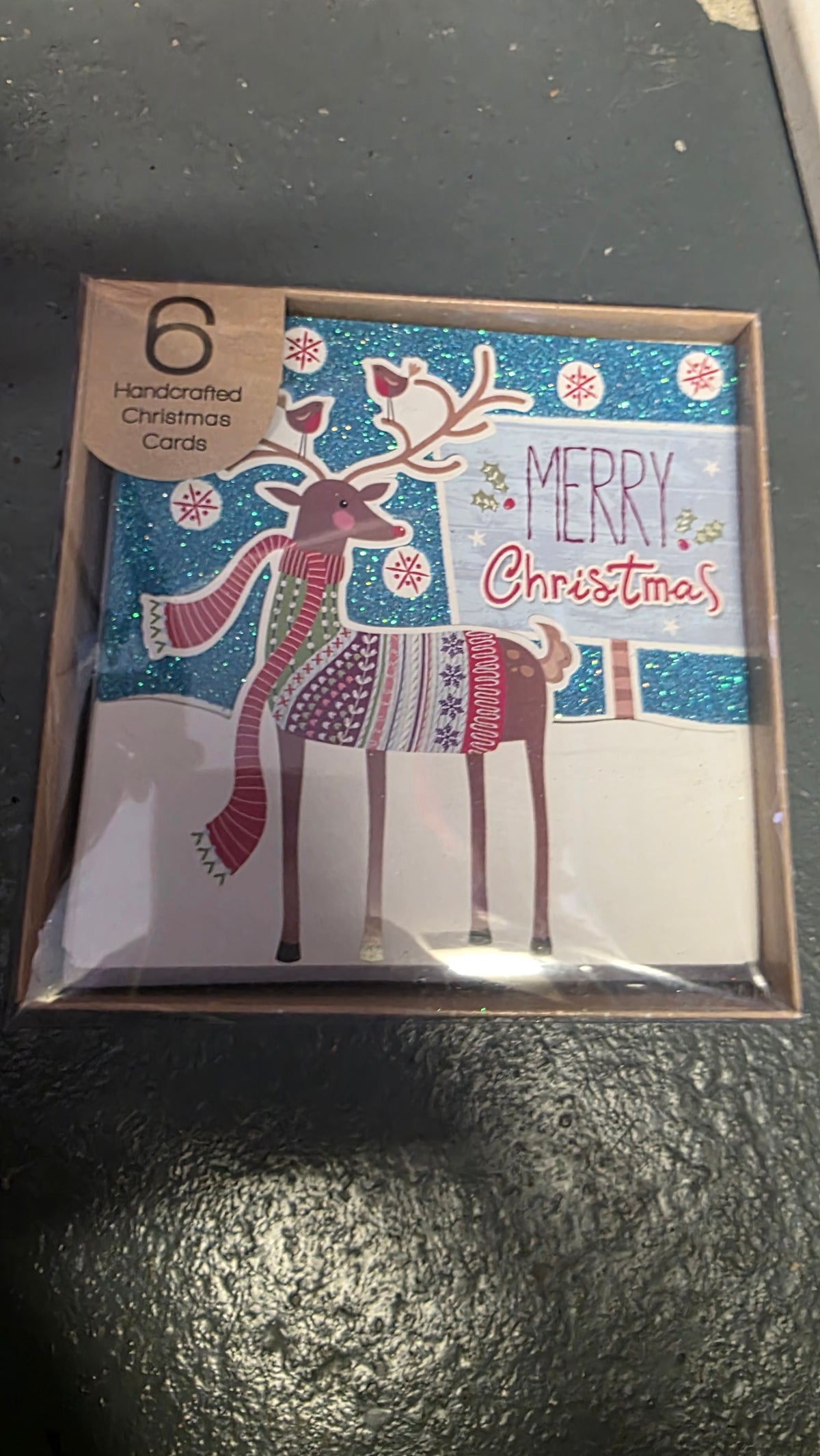Pack of 6 handcrafted Christmas cards